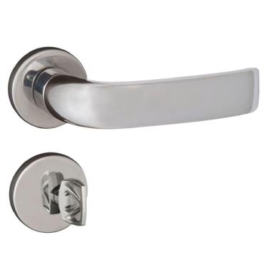 Imagem de Fechadura Home Para Banheiro Cromado - 66260 - Aliança Fech. Home -wc 4153 Cromado - 66260 - Aliança