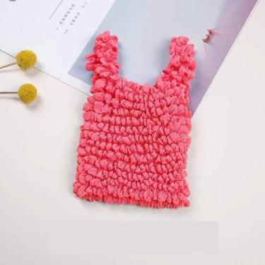 Imagem de Bolsa de compras Magic Stretch, sacola elástica reutilizável de grande capacidade, bolsa dobrável para compras, viagens e uso diário (vermelho)