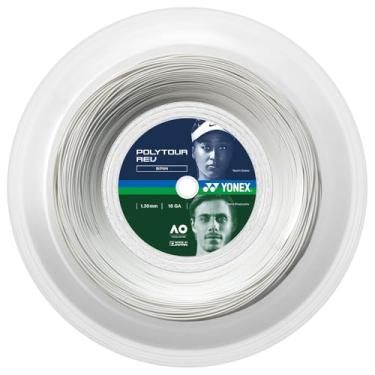 Imagem de YONEX Corda de tênis Polytour Rev branca; 1,30 mm / 17 GA; 200 m / 656 pés