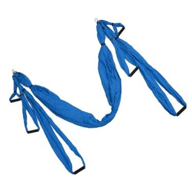 Imagem de Generic Conjunto de Balanço de Yoga Ajustável Forte Antigravidade Estilingue Melhorar a Flexibilidade para o Exercício Físico Ao Ar Livre Indoor Yoga Rede Poliéster Algodão (Azul escuro)
