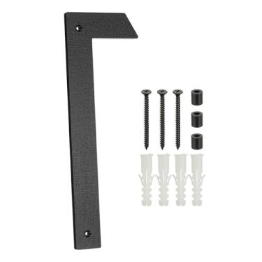 Imagem de PATIKIL Números de casa de 30,5 cm para uso externo, número 1 com textura de plástico ABS, número flutuante, número de casa, caixa de correio, números de porta com kit de unhas para rua residencial