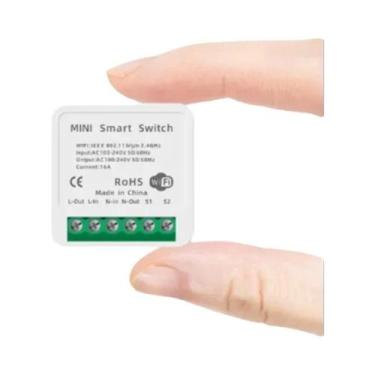 Imagem de Interruptor Smart WiFi 16A Tuya Mini - Controle de 2 Vias para Automaç