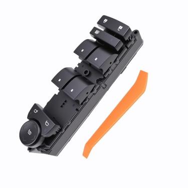 Imagem de Interruptor de janela Master Power compatível com Chevy Silverado/Tahoe/Suburban/Avalanche 2007-2014, GMC Sierra/Yukon, Cadillac Escalade 2009-2014, controle de fechadura da porta do lado do motorista