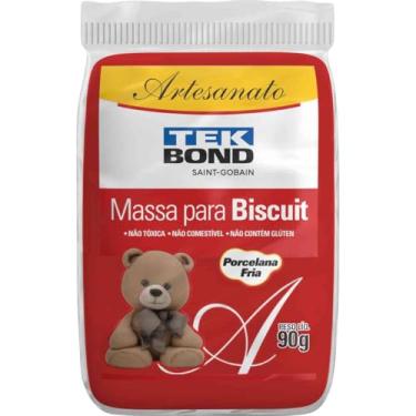 Imagem de Massa de Porcelana Fria, Tekbond, Biscuit, 90 Gramas, Vermelha, Caixa com 6