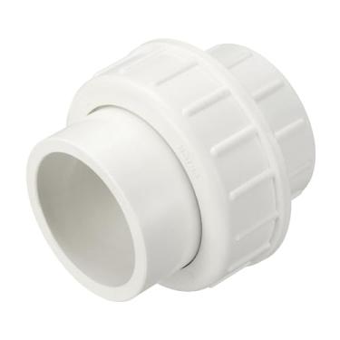 Imagem de DTGN 2 peças de encaixe de tubulação de união de PVC de 3,8 cm, SCH40 (soquete x soquete) Adaptador de acoplamento de união deslizante de PVC de grau de mobiliário para conexão de tubo, extensão de