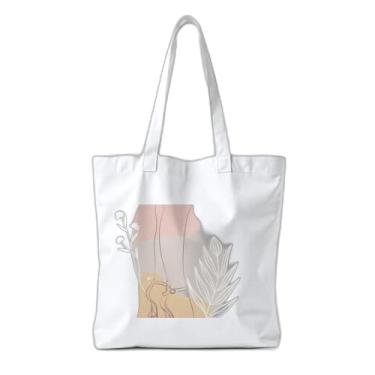 Imagem de Kit 10 Sacola Ecologica Charmosa e Reutilizável 38x41.5cm Estampa Line Art Sapato Floral