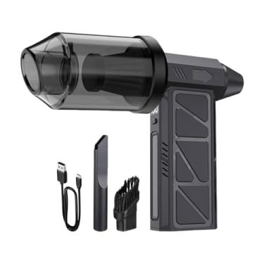 Imagem de Soprador De Ar Recarregável | Ventilador com Display Digital Sem Fio 4 Níveis Ajustável,Assoprador de Pó | Para Limpeza De Computador Teclado Eletrônicos Pó Folhas Mesa Secagem E Aspiração