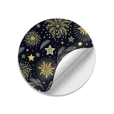 Imagem de Ladrilho Decorativo De Cerâmica Com Estampa Luxuosa De Fogos De Artifício Dourados