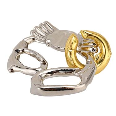 Imagem de Generic Jogo de Intertravamento de Liga para Adultos Treinamento Cerebral Brinquedo de Teste de QI Brinquedo de Quebra-cabeça de Desbloqueio Intelectual (fivela de caranguejo)