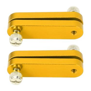 Imagem de Jopwkuin Bloco de Posicionamento de Régua Bloco de Limite de Posicionamento Ajustável de Liga de Alumínio Durável para Marcenaria para Profissionais e Entusiastas de Artesanato (Ouro)