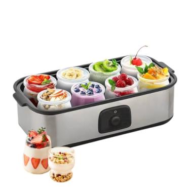 Imagem de Iogurteira Caseira Elétrica com Conjunto de Potes de Vidro - Ideal para Dietas, Crianças e Fitness (110, Volts)