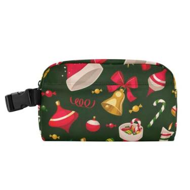 Imagem de TSENQUE Lancheira personalizada com sino de Papai Noel para mulheres, meninas, lancheira masculina e infantil, lancheira para trabalho, portátil, fofa, rosa, bolsa térmica para meninos