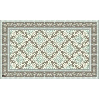 Imagem de IRI-GIRI Tapete de vinil para cozinha decorativo linóleo PVC piso de azulejo, colorido, durável, antiderrapante, lavável à mão e protege pisos 99,8 cm x 59,9 cm, Pushkar 294