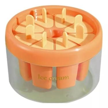 Imagem de Forma de Picolé em Silicone, 8 Cavidades,Sorvete no Palito Caseiro, Flexível, Fácil Desenforme, Molde para Sorvetes e Gelados Caseiros - Cores Variadas