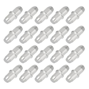 Imagem de PATIKIL Pinos de suporte de prateleira 0,2 x 0,59 polegadas, 20 pinos de suporte de chanfro, pinos para prateleiras para gabinete, armário, estante, armário e caixa de vidro, tom prateado