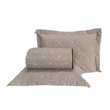 Imagem de Kit Cobre Leito Dupla Face Casal Queen 3 Peças Bordado Essence Hiperca