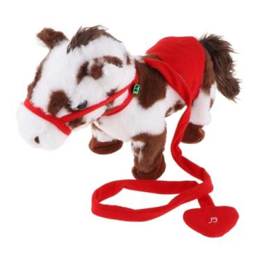 Imagem de menolana Cavalo de pelúcia elétrico interativo, animal de estimação confortável, modelo de cavalo de pelúcia para crianças, ideal para o Festival da Primavera.