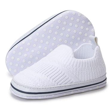 Imagem de Sapatos Oxford para bebês meninos mocassins de borracha e sola macia sapatos de casamento, A01/branco, 12-18 Months Toddler