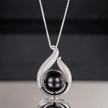 Imagem de Colar com pingente legal e gentil, joia de noivado graciosa para mulheres, 40cm 5cm, Metal, Pérola sintética