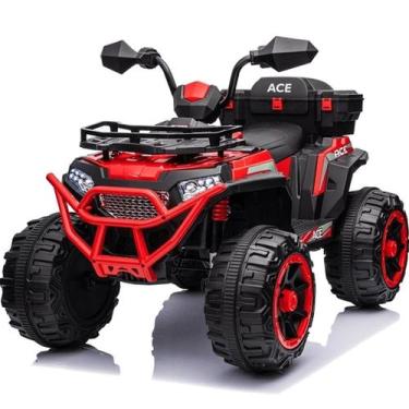 Imagem de Quadriciclo Eletrico Bandeirante Super ATV com Bau 12V Vermelho