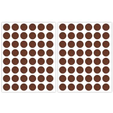 Imagem de 96un. Almofadas Feltro para Portas Armário, 1,3cm Redondas Amortecedores Silenciosos Móveis Autoadesivas Ferramentas de Feltro para Móveis Cozinha Chão Gavetas Mesa Cadeira (Marrom)