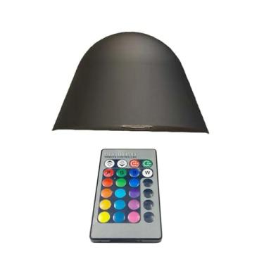 Imagem de POCREATION Luz de Parede LED, Design Moderno Em Forma de Sino RGB, Arandela de Alumínio para Ambientes Internos e Externos, Com Controle Remoto, Adequado para (Versão de controle remoto RGB)