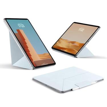 Imagem de Capa PITAKA para iPad Pro 13 polegadas (2024), compatível com iPad Pro m4, capa magnética com suporte para lápis, formato retrato/paisagem, 4 ângulos de apoio - Azul