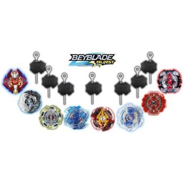 Imagem de Kit 3 Beyblade Burst Shu Valt Daigo + 7 Lançador Beyblade Burst - Torn