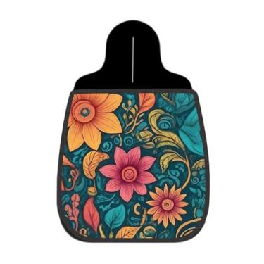 Imagem de Lixeira De Carro Organizador Lixinhocar Floral Vintage Teal