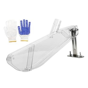 Imagem de KiBcsLic Protetor de serra de mesa contra poeira, universal, com lâmina dispensadora, capa protetora transparente para montagem.