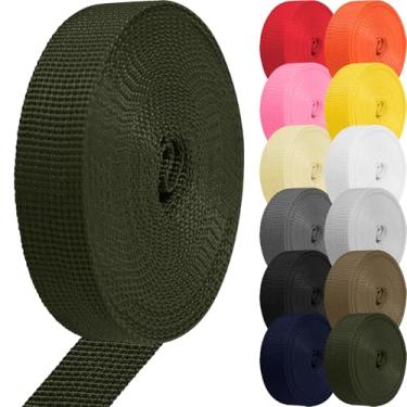 Imagem de YOGHAVRS Correia de correia de polipropileno de 2,5 cm de 3,5 cm para bolsas/cadeira de gramado/alça de bagagem/coleira para animais de estimação/escalada ao ar livre e reparo de equipamentos DIY