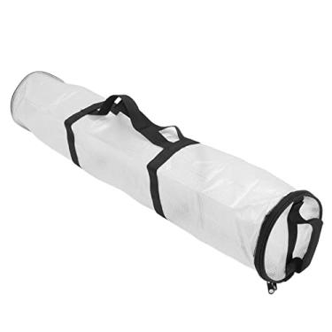Imagem de Saco de Armazenamento Papel Embrulho Transparente Organizador Presente com Alça Portátil Design Zíper para Economia Espa