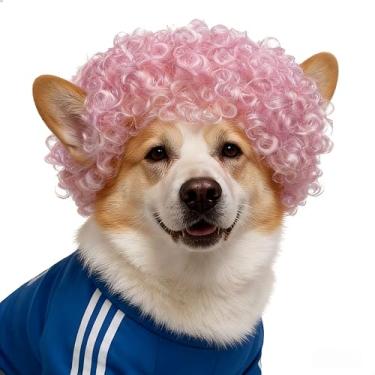 Imagem de Peruca de animal de estimação para fãs de futebol da Copa do Mundo, cabeça com bandeira nacional Crazy Cheer, acessórios ajustáveis para fantasia de cão/gato, para jogos de futebol, olímpicos