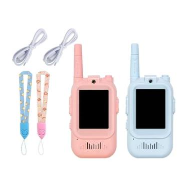 Imagem de Generic 2 Walkie-Talkies de Vídeo para Crianças - Brinquedos Divertidos - Intercomunicador de Vídeo Portátil e Fofo - Rádio Bidirecional Recarregável para
