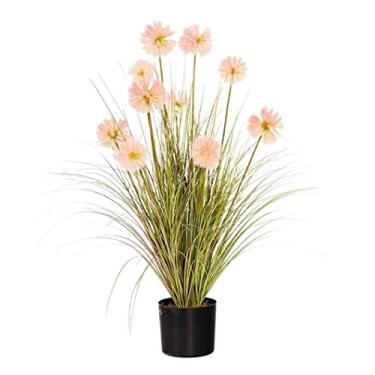 Imagem de SLGGPJBU Plantas falsas planta artificial junco árvores artificiais para uso externo e interno, árvores de plantas falsas em vaso para decoração de jardim de casa e escritório presente plantas