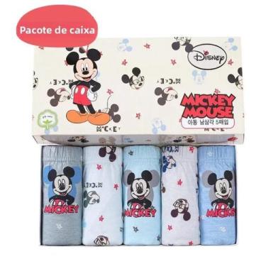 Imagem de Cuecas Mickey Mouse Para Meninos, 5 Peças, Algodão Respirável, Roupa Í