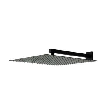Imagem de Ducha Black Chuveiro 40x40 Slim Inox Braço 36 Cm Solar Gás - AMG Metai