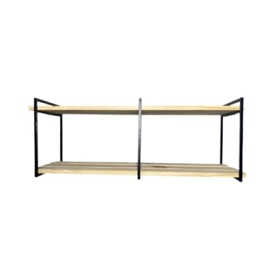 Imagem de Suporte microondas forno air fryer impressora prateleira de parede nicho(Prateleira Madeira 120cm)