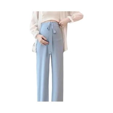 Imagem de Calça De Verão plus Size Para Gestantes, Perna Larga, Seda Gelada, Sol