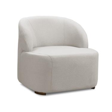 Imagem de Poltrona Decorativa Orgânica para Sala Diully Bouclê Cinza Claro E03 - D'Rossi