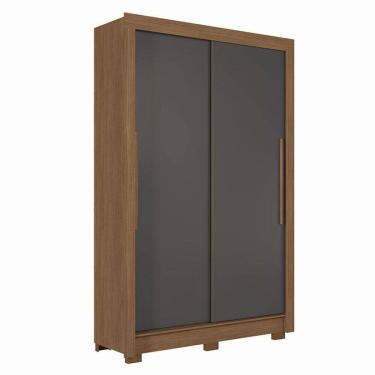 Imagem de Guarda Roupa Solteiro 2 portas de correr Lapa Jatobá Grafite - Santos Andirá