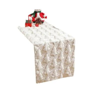 Imagem de Caminho De Mesa Verde 3D Para Árvore De Natal, Com Lantejoulas Espessa