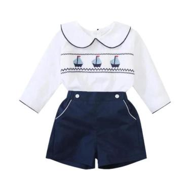 Imagem de Conjunto De Roupas De Verão Para Bebê Menino Em Algodão Com Design De 