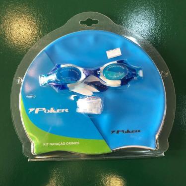 Imagem de Kit Natacão Poker Óculos + Touca + Protetor de Ouvido - Infantil-Unissex