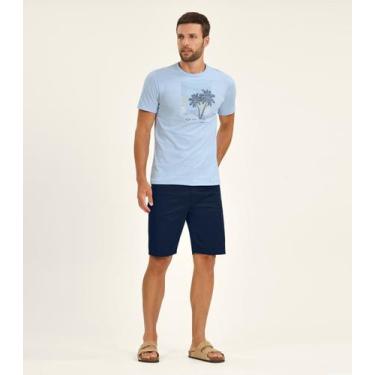 Imagem de Bermuda Masculina em Sarja Diametro Azul, 46, Azul