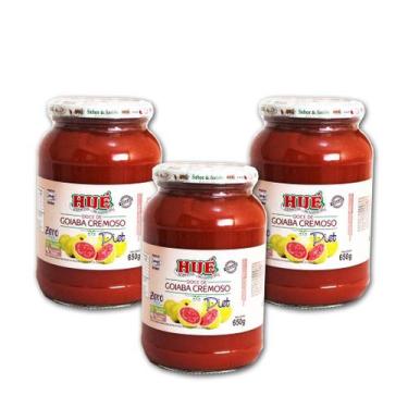 Imagem de Doce de goiaba cremoso diet pote 650g hué alimentos - kit 3 unidades