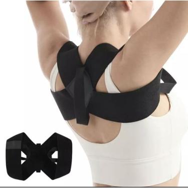 Imagem de Corretor de Postura Faixa Suporte Para Ombros Costas Coluna Adulto Hom