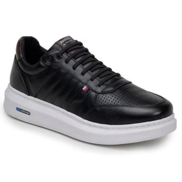 Imagem de Tênis Masculino Couro Legitimo Leve Detalhado-Masculino