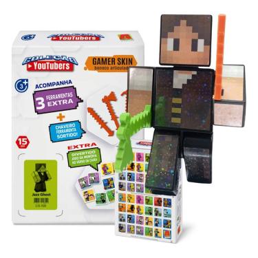 Imagem de Boneco Jazz Ghost 15 cm com Acessórios  e Chaveiro Coleção Youtubers