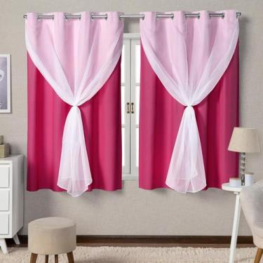 Imagem de Cortinas Blackout Com Voil Quarto Sala 2,80x1,60 Envio Imediato - Feff